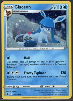 2022 Glaceon COSMOS HOLO Black Star Promo SWSH192 Pokemon card - Image 1