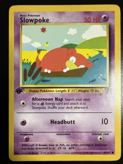Slowpoke 67/82 Common 1st Edition Team Rocket Pokemon Card - Image 1
