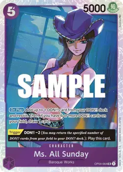 OP04-064 Ms. All Sunday English SR One Piece TCG Card Game - Image 2