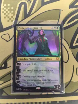 MTG Professor Dellian Fel Foil SOS Magic 214 Mythic PW Card Strixhaven In Hand - Image 1