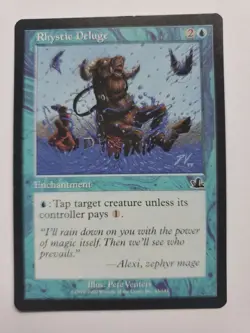 MTG Magic The Gathering Card Rhystic Deluge Enchantment Blue Prophecy - Image 1