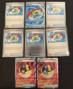 Poke Pad Full Art, reverse holo, and non holo plus Ultra Ball Playable Cards ASC - Image 1