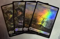 MTG / Set (X4) Universes Beyond: Fallout Basic Lands / FOIL & SURGE FOIL / NM - Image 2