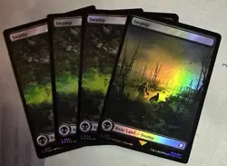 MTG / Set (X4) Universes Beyond: Fallout Basic Lands / FOIL & SURGE FOIL / NM - Image 4