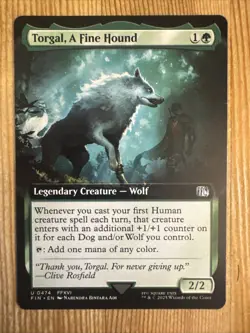 Torgal, A Fine Hound (Extended Art) - 0474 - Final Fantasy - MTG - NM/M - Image 1