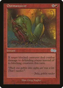 MTG Outmaneuver [Urza's Saga] Lightly Played Magic - Image 1