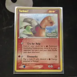 Pokemon Torkoal Legend Maker 27/92 80 HP Basic Card 2006 English - Image 1