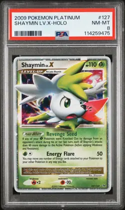 2009 POKEMON PLATINUM BASE SHAYMIN LV X #127 ULTRA RARE PSA 8 NM #114259475 - Image 1