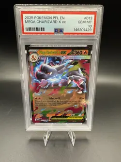 2025 Pokemon Phantasmal Flames CHARIZARD X ex #13 PSA 10 - Image 1