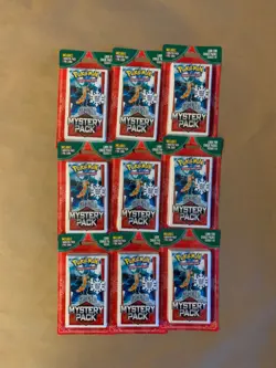 Lot (9) of Nine Pokemon Walmart Holiday Mystery Pack Seeded Chase 1:10 Sealed - Image 1