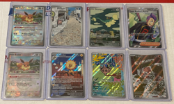 Pokemon Temporal Forces Prismatic Eevee Drampa Slowpoke Illustration Rare Lot - Image 1