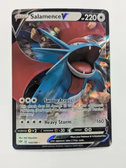 Salamence V 143/189 Swsh03: Darkness Ablaze Ultra Rare Holo Pokemon TCG - NM - Image 1