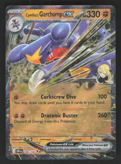 Cynthia's Garchomp ex 104/182 Pokemon TCG Destined Rivals NM - Image 1