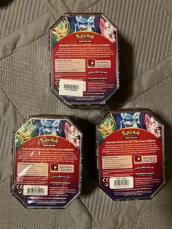 Pokemon TCG Evolution Celebration Tins Glaceon Sylveon Leafeon GX Factory Sealed - Image 2