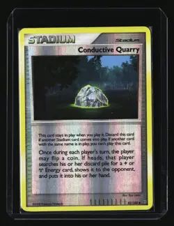 Pokemon CONDUCTIVE QUARRY 82/100 Reverse Holo (2008 Stormfront) LP/Light Play - Image 1