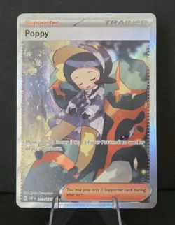 2023 Pokemon TCG S&V Obsidian Flames Poppy 227/197 ULTRA RARE FULL ART HOLO - Image 1