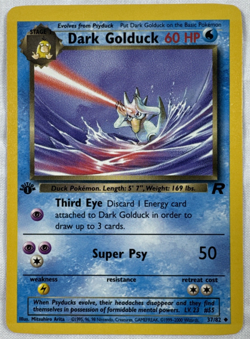 Pokemon TCG 1st Edition Dark Golduck 37/82 Team Rocket WotC LP - Image 1