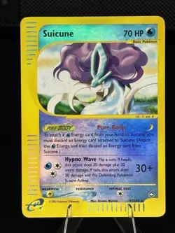 Suicune 037/147 Aquapolis Reverse Holo Rare 70 HP Basic Pokemon TCG 2002 - Image 1