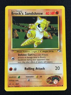 Pokemon Brock's Sandshrew 71/132 Common (NM) - Image 1