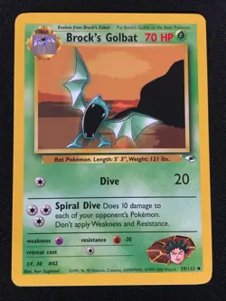 Pokemon Brock's Golbat 39/132 Common (NM) - Image 1