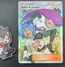 Pokemon Hidden Fates Jessie and James 2019 Full Art Trainer Supporter 68/68 NM - Image 1