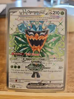 Pokemon TCG Teal Mask Ogerpon EX Twilight Masquerade 190/167 NM/M Condition - Image 1
