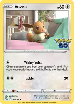 Eevee (054/078) [Pokemon GO] Lightly Played Reverse Holofoil Pokemon TCG - Image 1