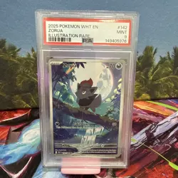 Pokemon TCG - Zorua - 142/086 - White Flare - Illustration Rare - Mint PSA 9 - Image 1
