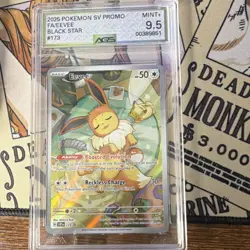 2025 Pokemon Eevee Promo Holo Scarlet & Violet 173 AGS 9.5 TCG - Image 5