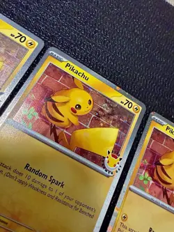 Pokemon 2026 Pokemon Day Pikachu Cosmos Holo Card Lot - 32 Cards - Many Swirls - Image 4