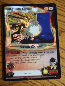 Dragonball Z CCG Red Mouth Cannon unlimited rare foil card - Image 1