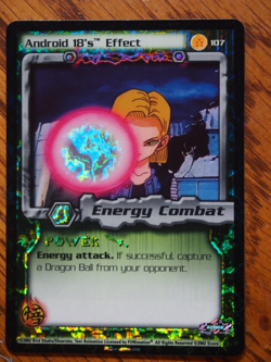 Dragonball Z CCG Cell Saga Android 18's Effect unlimited rare foil card - Image 1