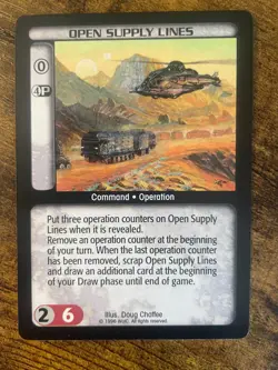 Battletech CCG TCG Card Game Limited Ed Open Supply Lines - Image 1