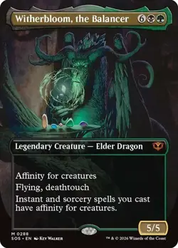NM Borderless Witherbloom, the Balancer, MTG, Secrets of Strixhaven, Magic, 288 - Image 1