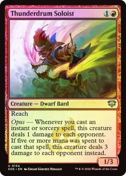 NM Foil Thunderdrum Soloist, MTG, Secrets of Strixhaven, Magic, 134 - Image 1