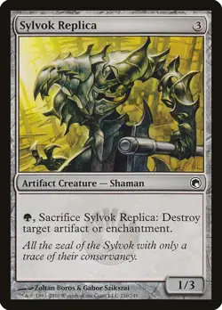 MTG Sylvok Replica [Scars of Mirrodin] Lightly Played Foil Magic - Image 1