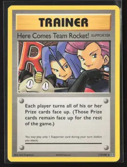 Here Comes Team Rocket! 113/108 Secret Rare Evolutions Pokemon Moderately Played - Image 1