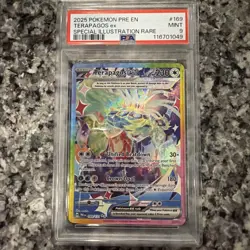 2025 Pokemon PRE EN Terapagos ex 169/131 Special Illustration Rare PSA 9 (952 - Image 1