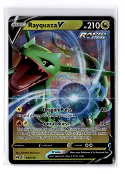 Rayquaza V - 100/159 Sword & Shield Crown Zenith Ultra Rare - LP - POKEMON TCG - Image 1