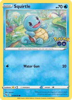 Pokemon TCG Squirtle (015/078) [Pokemon GO] Lightly Played - Image 1
