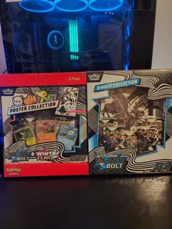 Black Bolt White Flare Poster + Binder Collection Sam's Club Bundle - Image 1