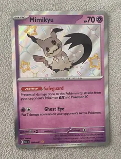 Mimikyu Baby Shiny 160/091 SV: Paldean Fates Holo Pokemon TCG Near Mint - Image 1