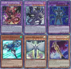 Yugioh Hero Tournament Deck -Destroyer Phoenix Enforcer - Stratos - Gold - NM - Image 1