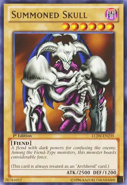YuGiOh Summoned Skull [LCJW-EN235] Rare Lightly Played 1st Edition - Image 1