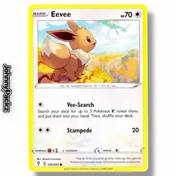 Eevee 125/203 - 2021 Sword & Shield Evolving Skies Non Holo Pokemon Card NM - Image 1