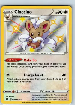 Pokemon Card - Cinccino SV094/SV122 Shining Fates: Shiny Vault - NM - Image 1