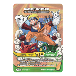 Naruto Uzumaki 133/130 V Tecnica Invocacion Card Promo Naruto Mythos Spanish TCG - Image 1