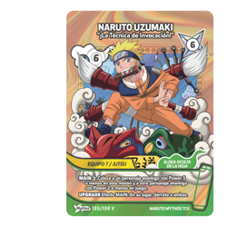 Naruto Uzumaki 133/130 V Tecnica Invocacion Card Promo Naruto Mythos Spanish TCG - Image 3