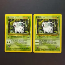 Pokemon Cards WOTC: Nidoran 82/130 x2 - Base Set 2 - Image 1