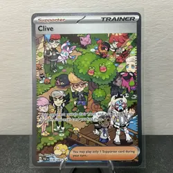 Pokemon TCG Clive Card 227/091 Paldean Fates SIR Ultra Rare Near Mint - Image 1